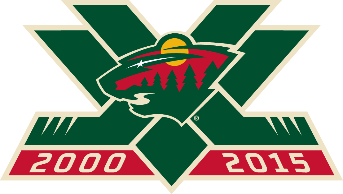 Minnesota Wild 2015 16 Anniversary Logo iron on paper